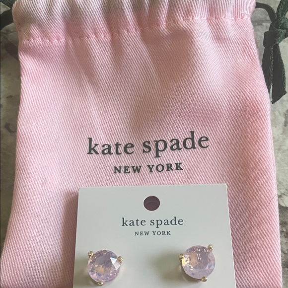 kate spade Jewelry - Kate Spade Light Pink Crystal Earrings